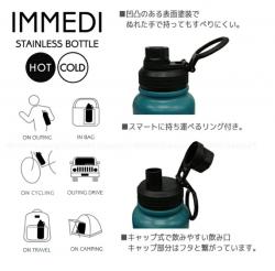 Bình inox giữ nhiệt Immedi 800ml - Vàng cam_4