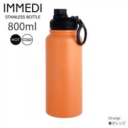 Bình inox giữ nhiệt Immedi 800ml - Vàng cam_A