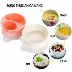 Bộ bát ăn dặm chia ngăn Inomata Paku - Màu hồng_5