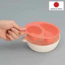 Bộ bát ăn dặm chia ngăn Inomata Paku - Màu hồng_11