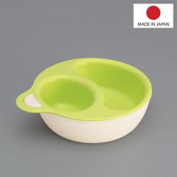 Bộ bát ăn dặm chia ngăn Inomata Paku - Màu xanh_9