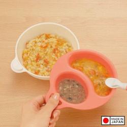 Bộ bát ăn dặm chia ngăn Inomata Paku - Màu xanh_3