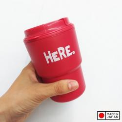 Cốc giữ nhiệt có nắp xoay Here 320ml - Màu Red_2