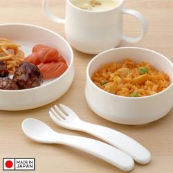 Set thìa nĩa nhựa cho bé Inomata Alku_2