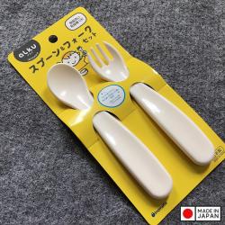 Set thìa nĩa nhựa cho bé Inomata Alku_8