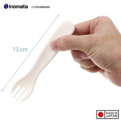 Set thìa nĩa nhựa cho bé Inomata Alku_7