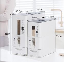 Thùng gạo thông minh Asvel Unix Ware 12kg - Màu nâu_9