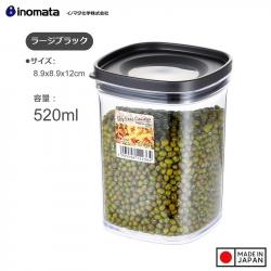 Hộp đựng thực phẩm khô Canister 520ml - Nắp đen_A