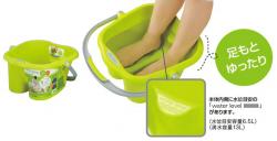 Chậu ngâm chân thư giãn Inomata Relax Ashiyu 13L - Màu xanh_2