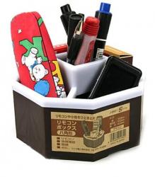 Khay đựng điều khiển bát giác - Màu nâu_10