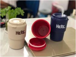 Cốc giữ nhiệt có nắp xoay Here 320ml - Màu Navy_9