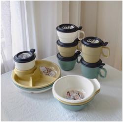 Cốc súp có nắp Inomata 300ml - Màu xanh_9