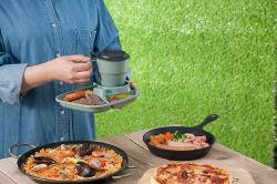 Cốc súp có nắp Inomata 300ml - Màu xanh_5