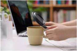 Cốc uống nước có nắp Inomata 360ml - Màu be_4