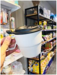 Cốc uống nước có nắp Inomata 360ml - Màu trắng_9