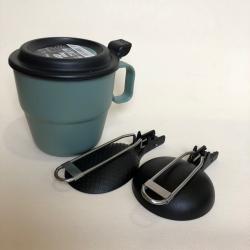 Cốc uống nước có nắp Inomata 360ml - Màu xanh_8