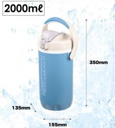 Bình giữ nhiệt thể thao Sportion One Touch 2 lít - Xanh Sapphire_17