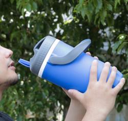 Bình giữ nhiệt thể thao Sportion One Touch 2 lít - Xanh Blue_3