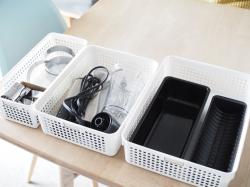 Rổ nhựa đa dụng Inomata size L - Màu trắng_5