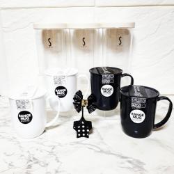 Cốc nhựa có nắp Range Mug Monotone 300ml - Màu trắng_8