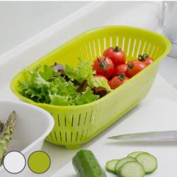 Rổ nhựa đa năng chữ nhật 2 lớp màu xám_9