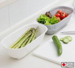 Rổ nhựa đa năng chữ nhật 2 lớp màu xám_7