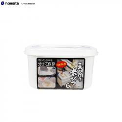 Thùng gạo nắp bật Inomata Kikubari 6kg_7