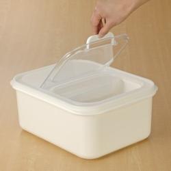 Thùng gạo nắp bật Inomata Kikubari 6kg_2