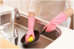 Găng tay cao su tự nhiên Dunlop hồng - size M_12