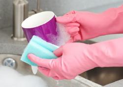 Găng tay cao su tự nhiên Dunlop hồng - size S_7