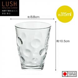 Bộ 04 cốc thủy tinh cao cấp chịu nhiệt họa tiết tròn Lush 315ml_2