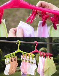 Móc 8 kẹp phơi quần áo Kokubo Ramo - Màu xanh_7