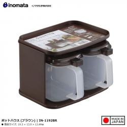 Kệ để đồ nhà bếp Inomata Pot House - Màu nâu_4