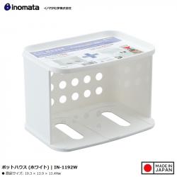 Kệ để đồ nhà bếp Inomata Pot House - Màu trắng_A