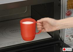 Cốc nhựa có quai dáng cao 350ml - Màu đỏ_4