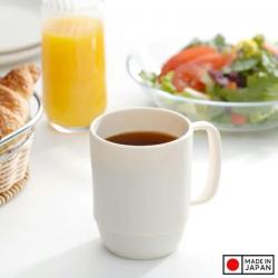 Cốc nhựa có quai dáng cao 350ml - Màu trắng_5