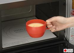 Cốc nhựa có quai dáng thấp 350ml - Màu đỏ_5