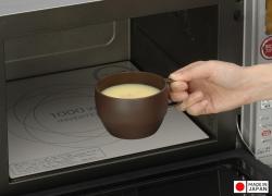 Cốc nhựa có quai dáng thấp 350ml - Màu nâu_4