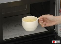 Cốc nhựa có quai dáng thấp 350ml - Màu trắng_5