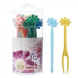 Hộp 20 dĩa ăn trái cây hình hoa Nhật Bản_5