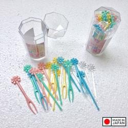 Hộp 20 dĩa ăn trái cây hình hoa Nhật Bản_4