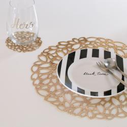 Set 04 tấm đế lót ly cốc hình tròn Echo Flower Ø10cm_2