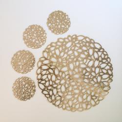 Tấm đế lót bàn ăn hình tròn Echo Flower Ø33cm_2