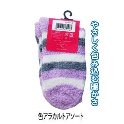 Tất nữ cổ lửng họa tiết viền acrylic Soft Warm 23-25cm_3