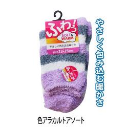 Tất nữ cổ lửng họa tiết viền acrylic Soft Warm 23-25cm_2