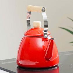 Ấm đun nước bếp từ phong cách Decor Pearl Metal Clevia 2.5L - Đỏ_3