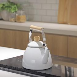 Ấm đun nước bếp từ phong cách Decor Pearl Metal Clevia 2.5L - Trắng_3