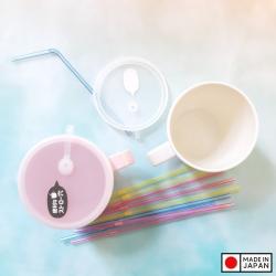 Cốc nhựa có nắp mềm Yamada G&B 300ml - Màu xám_4