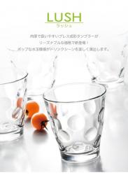 Bộ 04 cốc thủy tinh cao cấp chịu nhiệt họa tiết tròn Lush 240ml_6