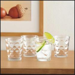 Bộ 04 cốc thủy tinh cao cấp chịu nhiệt họa tiết tròn Lush 240ml_3